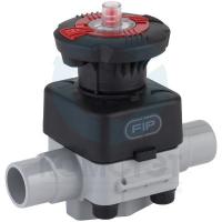 Мембранный клапан ХПВХ втулочный 025, PTFE, PN10, FIP