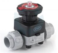 Мембранный клапан ХПВХ муфтовый 032, PTFE, PN10, FIP