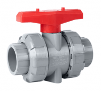Кран шаровый ХПВХ муфтовый 032 IND, PTFE-FPM, PN16, WF