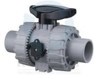 Кран шаровый ХПВХ втулочный 063, PTFE-EPDM, PN16, FIP